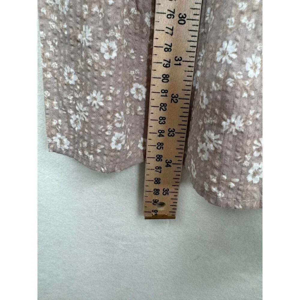 Abercrombie Social Tourist Floral Cottage core‎ Dress ruffle and lace sz L - Picture 8 of 12